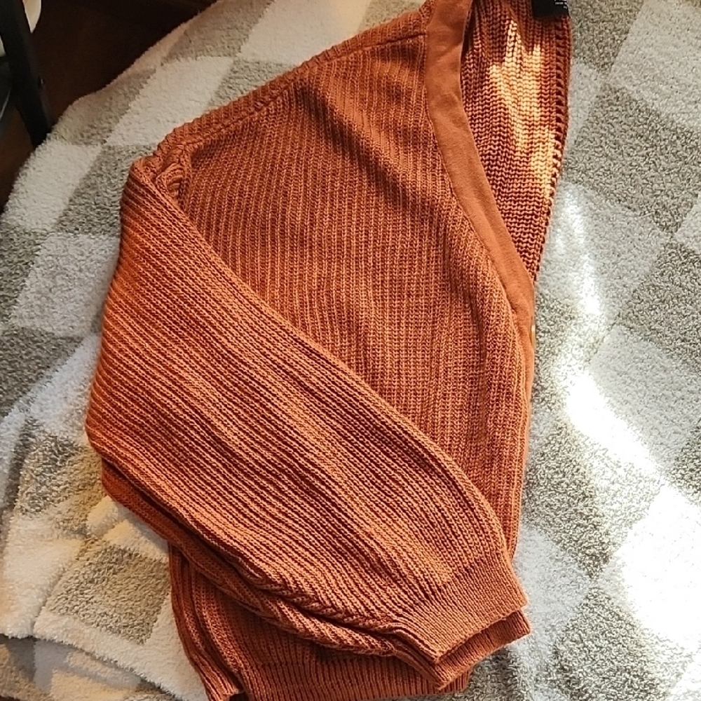 Able Marlene Gingerbread Button-Up Cardigan, Size XL - Picture 5 of 5